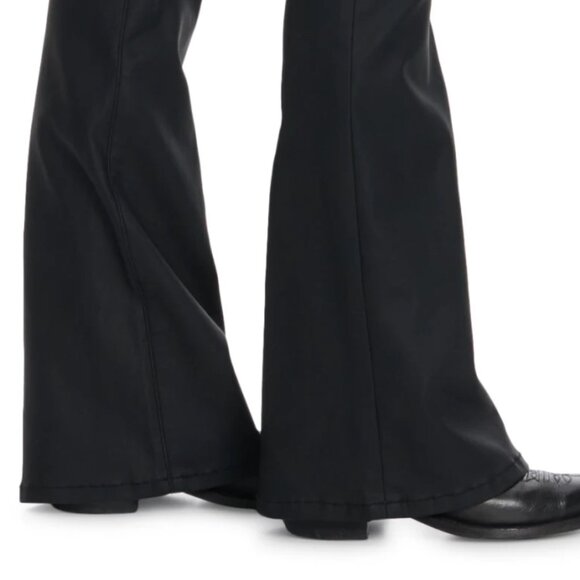 Rockin C Black Leather Flare pants, size 26 - Picture 4 of 7